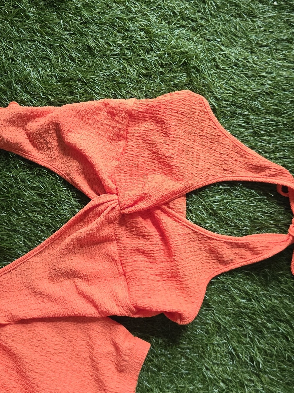 Orange 2PC Set Knot Front Design